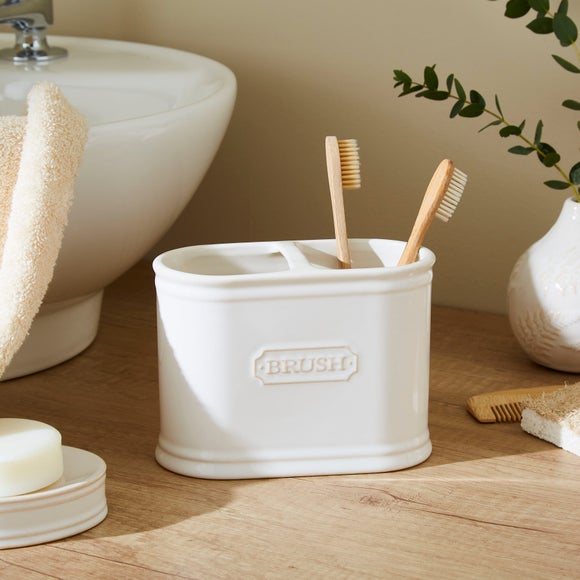 Vintage Ceramic Double Toothbrush Holder - image 1