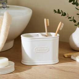 Vintage Ceramic Double Toothbrush Holder - thumbnail 1
