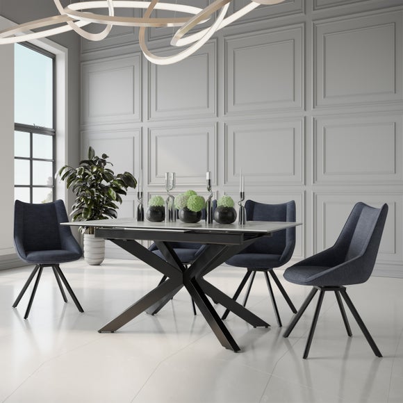 Indus Valley Athena 6-8 Seater Extending Dining Table - image 1