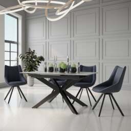 Indus Valley Athena 6-8 Seater Extending Dining Table - thumbnail 1