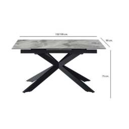 Indus Valley Athena 6-8 Seater Extending Dining Table - thumbnail 6
