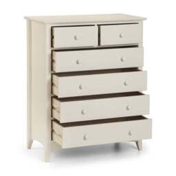 Cameo 6 Drawer Chest, Stone - thumbnail 3