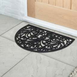 Scroll Half Moon Rubber Doormat - thumbnail 1