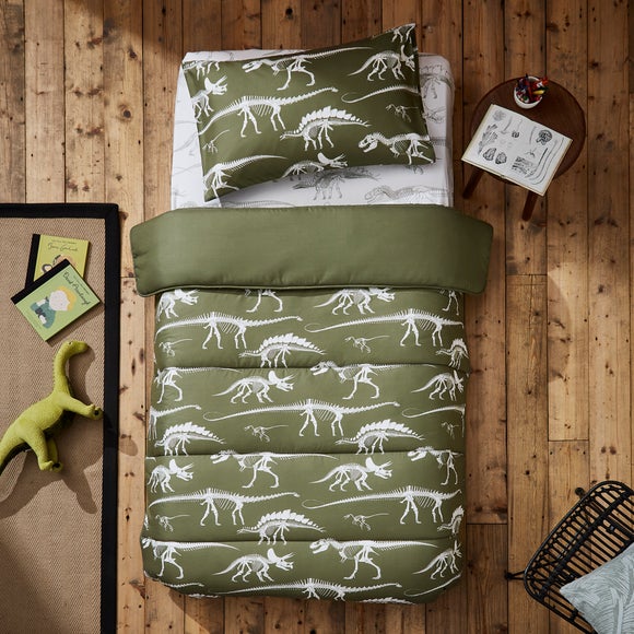 Fossil Forager 7.5 Tog Single Coverless Duvet and Pillowcase Set - image 1