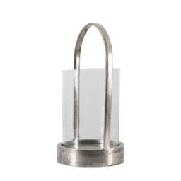 Cedar & Sage Linton Antique Nickel Hurricane Candle Holder - thumbnail 4