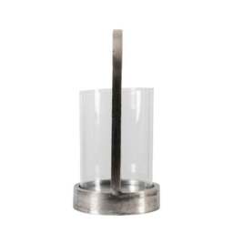 Cedar & Sage Linton Antique Nickel Hurricane Candle Holder - thumbnail 5
