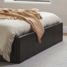 Berlin Ottoman Bed Frame, Faux Leather - thumbnail 5