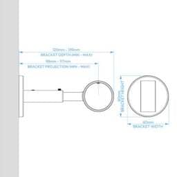 Atlanta Acrylic Curtain Pole with Rings - thumbnail 4