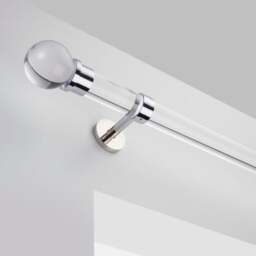 Atlanta Acrylic Curtain Pole with Rings - thumbnail 1