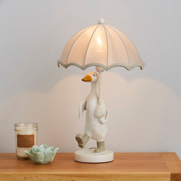 Darcy Resin Duck White Table Lamp - image 1