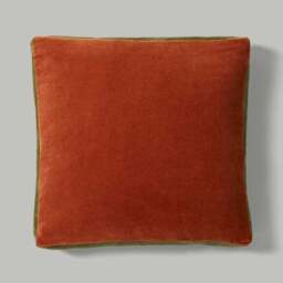 Box Edge Cotton Velvet Cushion - thumbnail 3