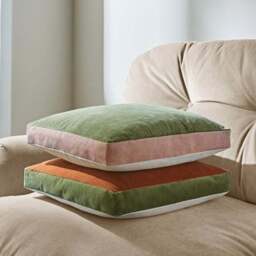 Box Edge Cotton Velvet Cushion - thumbnail 5
