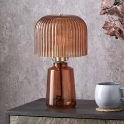 Pacific Lifestyle Zandra Retro Ribbed Table Lamp - thumbnail 1