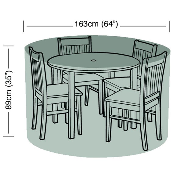 4 Seater Round Garden Furniture Set Super Tough Cover - image 1