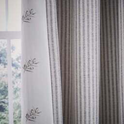 Churchgate Herringbone Stripe Eyelet Curtains - thumbnail 5