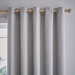 Churchgate Herringbone Stripe Eyelet Curtains - thumbnail 1