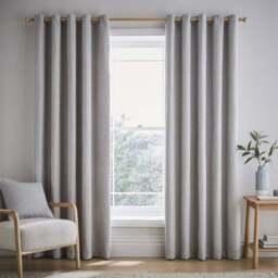 Churchgate Herringbone Stripe Eyelet Curtains - thumbnail 2
