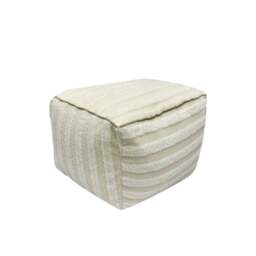 Striped Bean Bag Pouffe