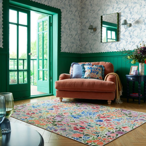 Sophie Robinson Juicy Bloom Floral Washable Rug - image 1