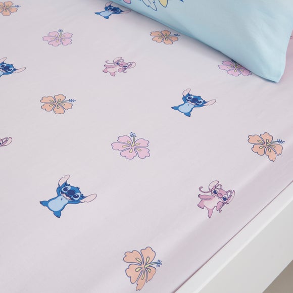 Disney Stitch Ombre 100% Cotton Fitted Bed Sheet