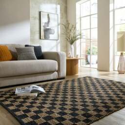 Jute Checkerboard Rug - thumbnail 1