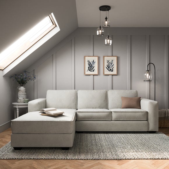 Claude Tonal Chenille Corner Chaise Sofa - image 1