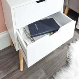 Nyborg 2 Drawer Bedside Table - thumbnail 3