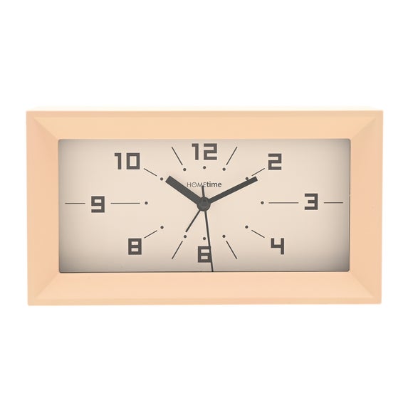 Hometime Rectangle Analogue Alarm Clock - image 1