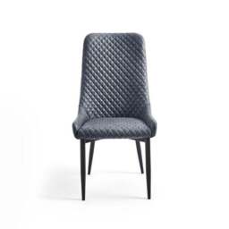 Montreal Set of 2 High Back Dining Chairs, Faux Leather - thumbnail 4