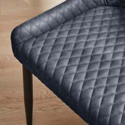 Montreal Set of 2 High Back Dining Chairs, Faux Leather - thumbnail 3