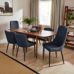Montreal Set of 2 High Back Dining Chairs, Faux Leather - thumbnail 2