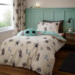 Star Wars The Mandalorian Duvet Cover and Pillowcase Set - thumbnail 1