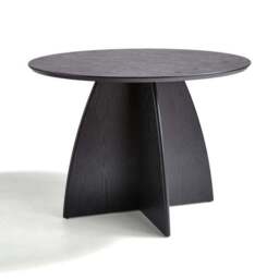 Effy 4 Seater Round Dining Table, Wood Effect - thumbnail 4