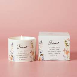 The Cottage Garden Peach Floral Ceramic Candle - thumbnail 1