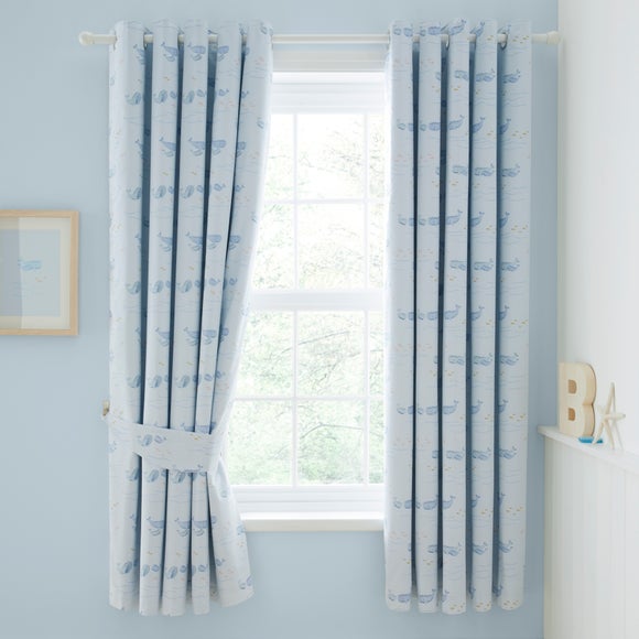 Little Whales Blackout Eyelet Curtains - image 1