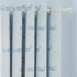 Little Whales Blackout Eyelet Curtains - thumbnail 2