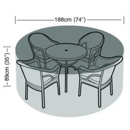4-6 Seater Round Garden Furniture Set Super Tough Cover - thumbnail 1