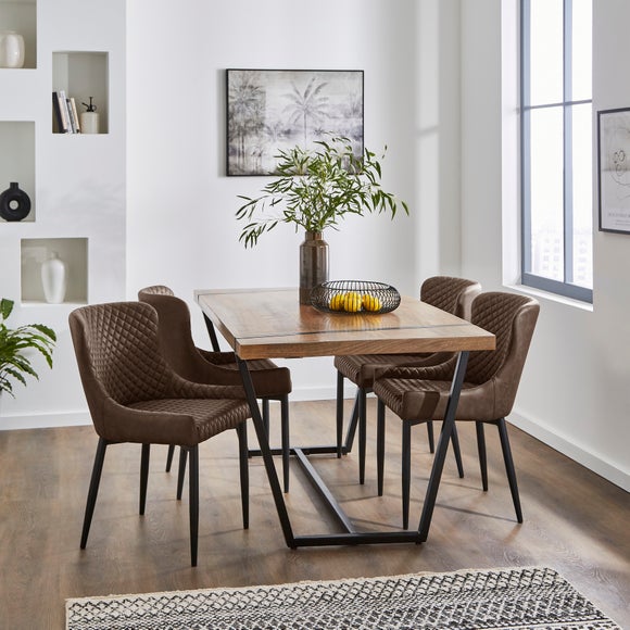 Set of 2 Montreal Dining Chairs, Faux Leather - image 1