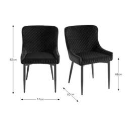 Set of 2 Montreal Dining Chairs, Faux Leather - thumbnail 6