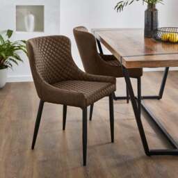 Set of 2 Montreal Dining Chairs, Faux Leather - thumbnail 2