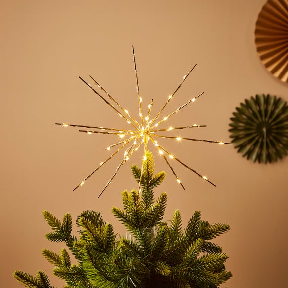 54 LED Gold Starburst Tree Topper - image 1