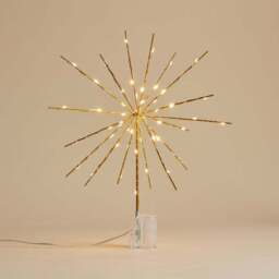 54 LED Gold Starburst Tree Topper - thumbnail 3