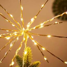 54 LED Gold Starburst Tree Topper - thumbnail 2