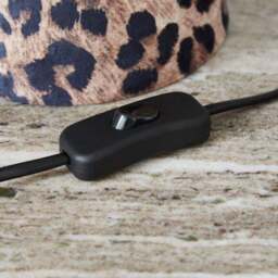 Leopard Print Velvet Table Lamp - thumbnail 4
