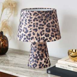 Leopard Print Velvet Table Lamp - thumbnail 6