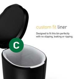 Simplehuman 6L Plastic Round Bathroom Pedal Bin - thumbnail 4