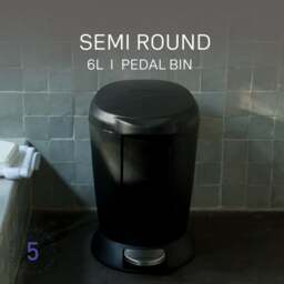 Simplehuman 6L Plastic Round Bathroom Pedal Bin