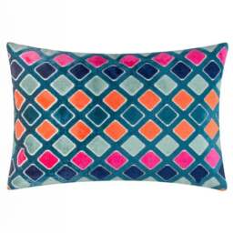 Furn. Metro Diamond Velvet Rectangle Cushion - thumbnail 3