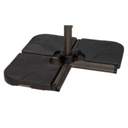 Return - Water Fillable Cross Stand Cantilever Quarter Parasol Base, Black - thumbnail 1