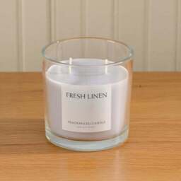 Artificial Cream Sunflower Bouquet & Fresh Linen Candle Gift Set - thumbnail 6